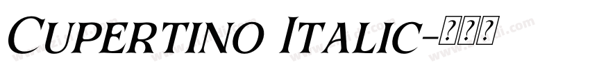 Cupertino Italic字体转换